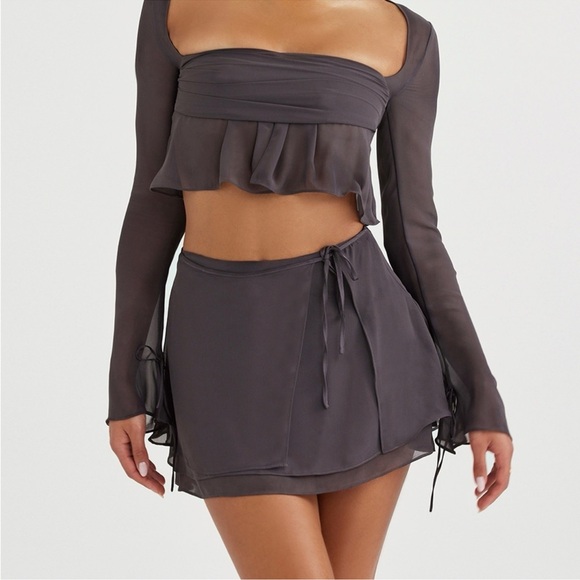 House of CB Dresses & Skirts - House of CB Clarice Shadow Floaty Layered Mini Skirt